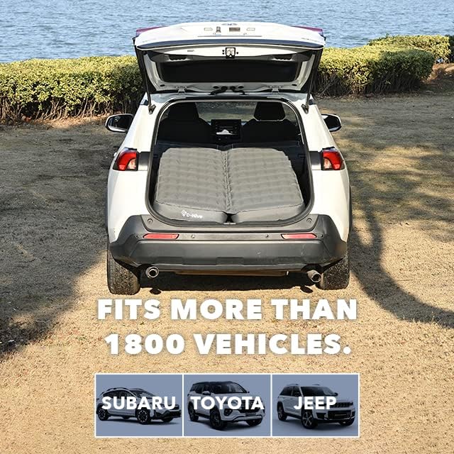 D-Hive SHORTENED LENGTH - Unbeatable Durability SUV Air Mattress for Car Camping, Durable Extra Thick 300D Oxford Fabric, Quick Easy Set-Up w/Electric Pump, Car Bed Mattress with Base Extenders 180 cm