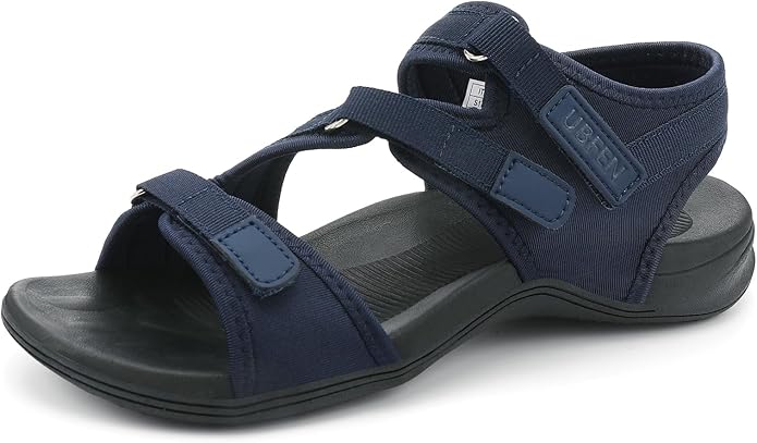 UBFEN Womens Hiking Comfortable Sport Walking Sandals Outdoor Athletic Water Sandals with Three Adjustable Straps