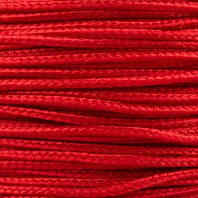 Paracord Planet Micro Paracord – Thin Braided Cord for Crafting, Fishing, and DIY Projects in 125 ft Spools – Imperial Red
