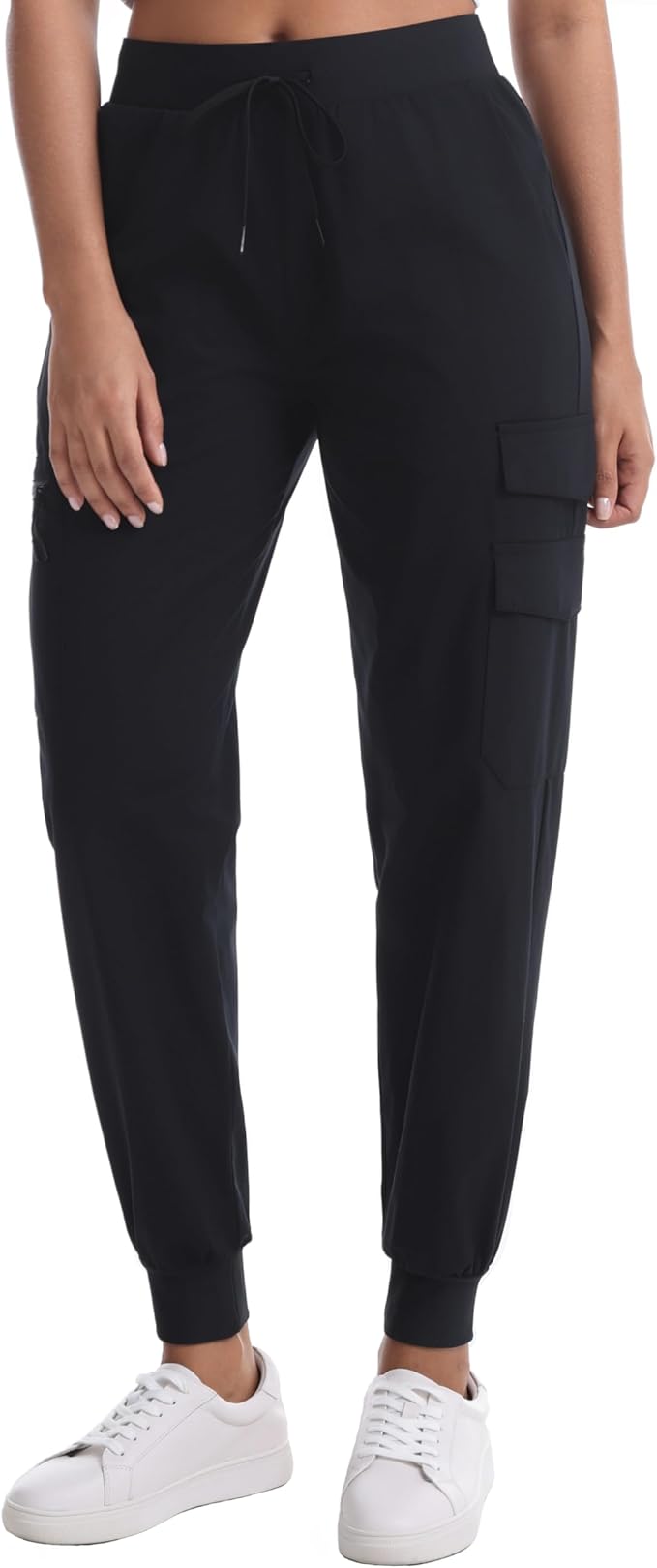 Women's Hiking Pants with Pockets - Travel Lounge Outdoor Quick Drying Lightweight Water Resistant Joggers