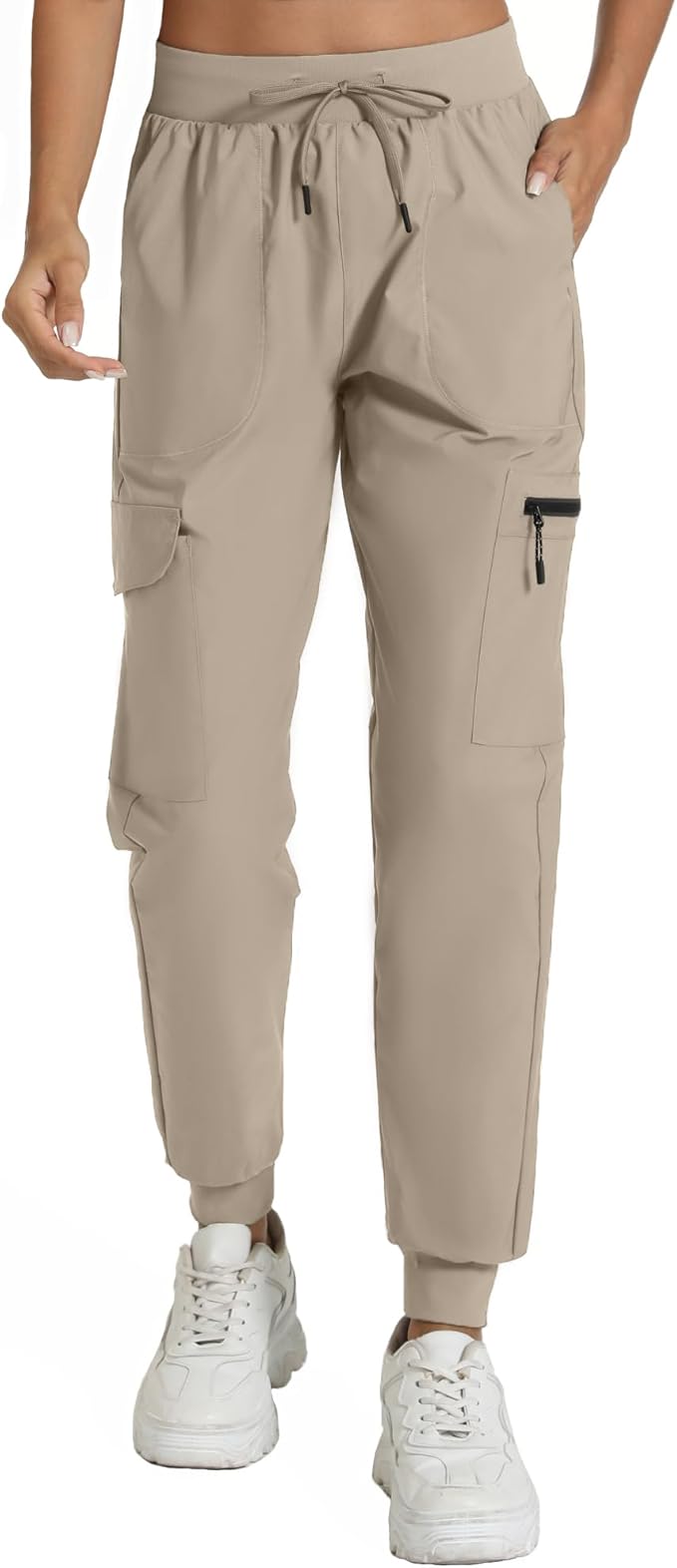 Women's Lightweight Cargo Pants with Pockets Stretchy Quick Dry Hiking Pants for Travel Casual Outdoor