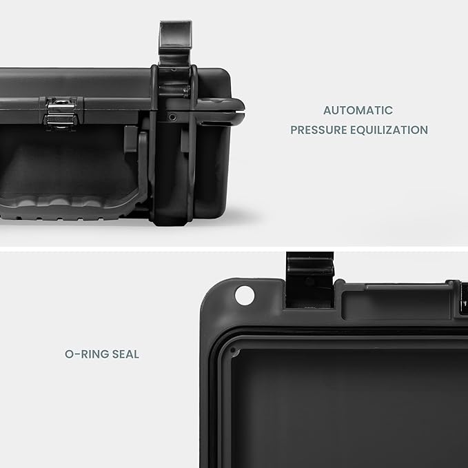 Seahorse 300 Heavy Duty Protective Dry Box Case with Accuform Foam - TSA Approved/Mil Spec / IP67 Waterproof/Airtight/USA Made for First Aid Kits, Emergency Box, Camera
