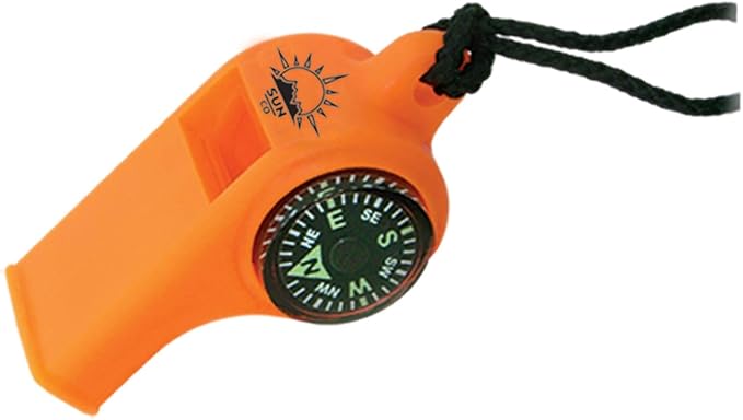 Sun Company TripleWhistle - 3-in-1 Survival Whistle | Compass, Dial Thermometer, Whistle Combo