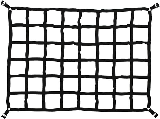 Heavy Duty 66" x 50" Truck Bed Cargo Net with Adjustable Cam Buckles & S-Hooks,5.5' x 4.17' Cargo Net with 1100LBS Capacity for Pickup Truck Bed Trailer SUV Jeeps