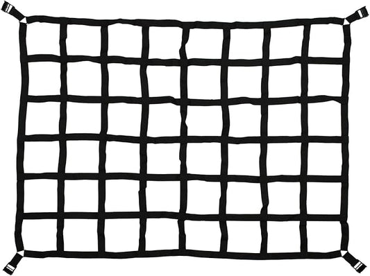 Heavy Duty 66" x 50" Truck Bed Cargo Net with Adjustable Cam Buckles & S-Hooks,5.5' x 4.17' Cargo Net with 1100LBS Capacity for Pickup Truck Bed Trailer SUV Jeeps