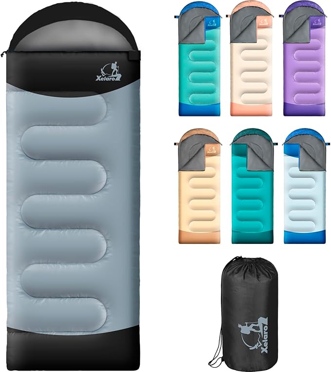 Sleeping Bags for Adults Kids - 3 Season Cold&Warm Weather Waterproof Camping Sleeping Bags - Lightweight Sleeping Bags for Camping Hiking Outdoor Travel