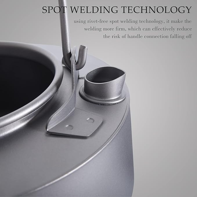 Boundless Voyage Titanium Kettle with Folding Handle & Filter Ultralight Teapot Outdoor Camping Coffee Pot for Boiling Water Coffee Tea