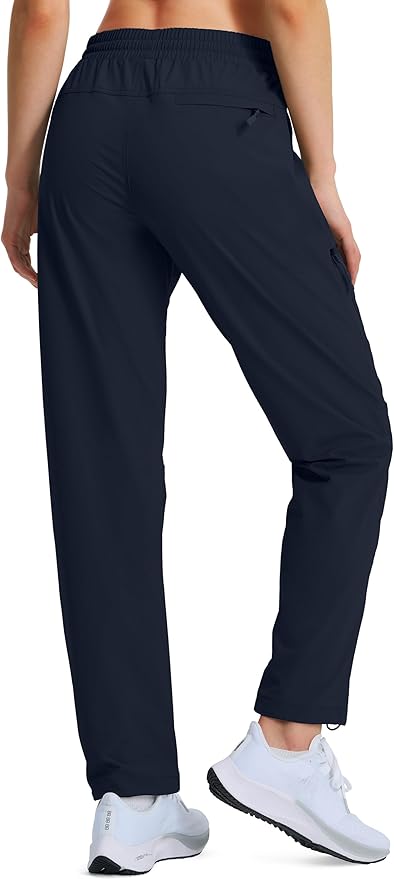 Women's Hiking Pants Quick Dry Lightweight Cargo Pants UPF 50 Water Resistant Zipper Pockets for Golf Travel Work Camping