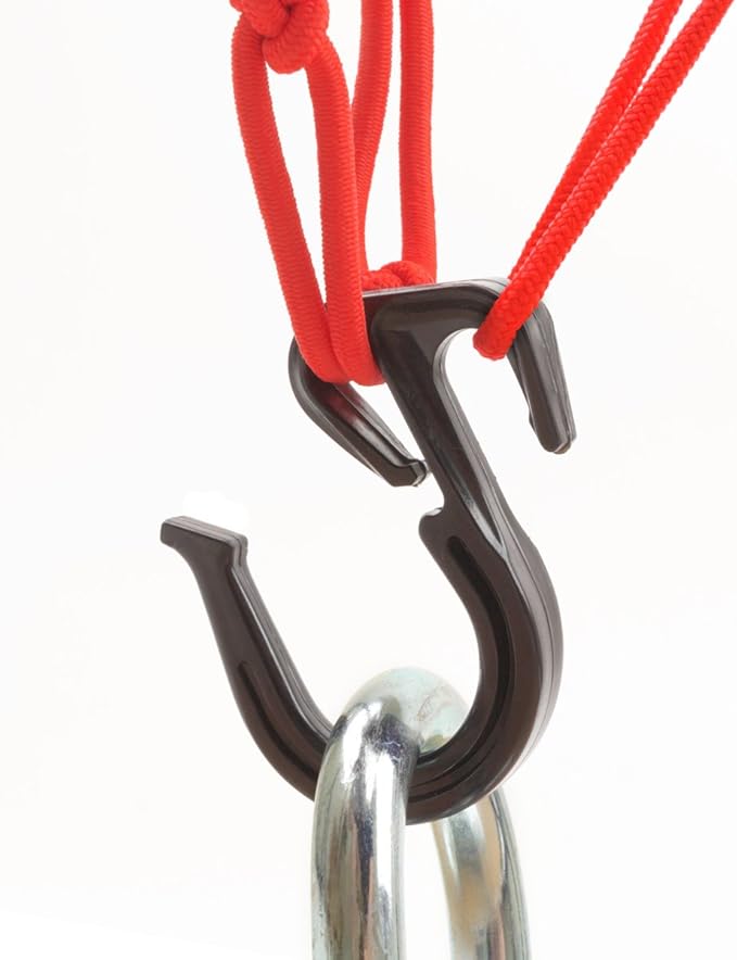 Powertye 15in x 30in Elastic Cargo Net with 10 Adjustable Hooks and Tight 2in x 2in Mesh, Red