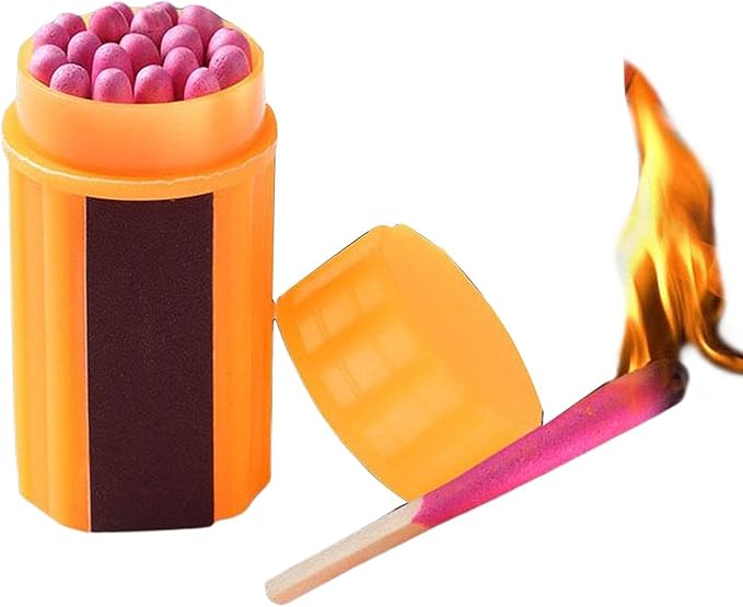 Waterproof Matches Survival Kit, Stormproof Matches with Case, Stormproof Fire Starter, Emergencys Fire Starter Matches for Hiking Camping Outdoor Survival