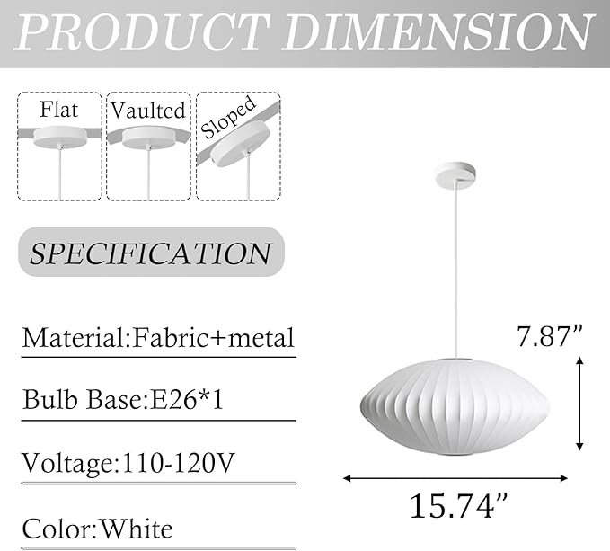 White Fabric Lantern Pendant Light,Adjustable Height Ceiling Hanging Lamp,Minimalist Dining Table Light,Japanese Style Pendant Lamp for Living Room Bedroom