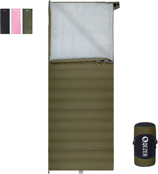 Down Sleeping Bag for Adults, Ultralight Wearable Sleeping Bag for Backpacking, Can Be Used as a Blanket or Mat