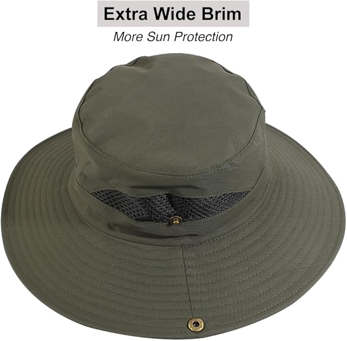 CAMOLAND Sun Hat with Removable Mesh Head Net Safari Hat Outdoor UV Protection