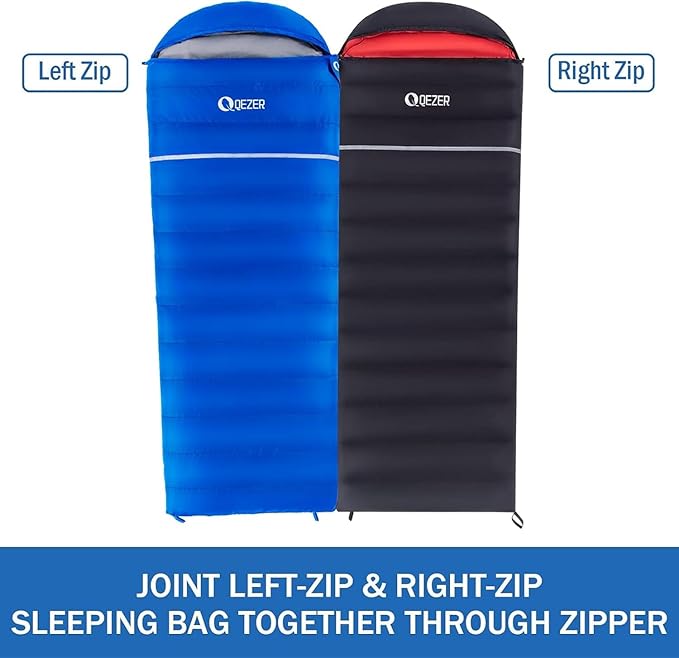 Down Sleeping Bag for Adults, 600 Fill Power, Ultralight & Compact with Compression Sack for Backpacking, Camping, Hiking