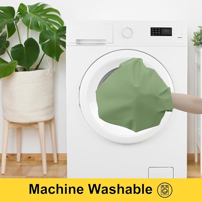 Smiry Picnic Table Cover with Bench Covers, Waterproof Elastic Fitted Polyester Tablecloths for 8 Ft Rectangle Tables, Washable Windproof Tablecloth for Camping, Outdoor (Sage Green, 30x96 Inches)