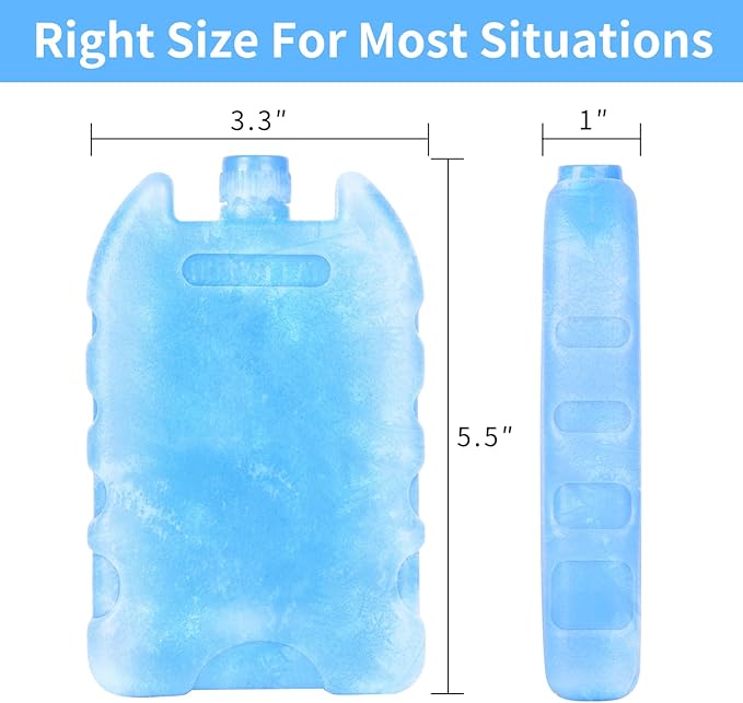 4/8 Pack Ice Packs for Lunch Boxes & Coolers, Slim Reusable Lunchbox Cooler for Women, Quick Freeze Space Saving Freezer Icepack, Long-Lasting Picnic Accessories Small Cold Pack, Travel Essentials