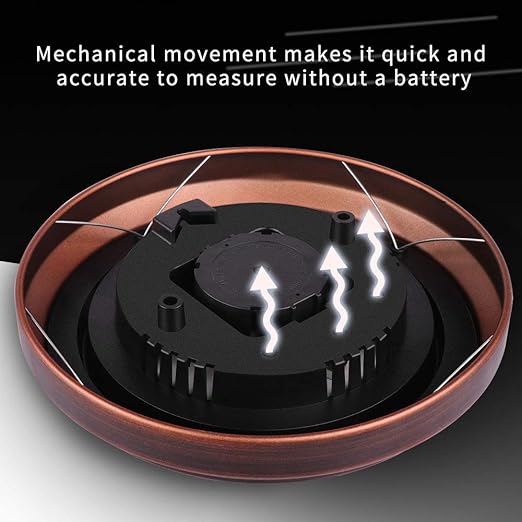 Indoor Outdoor Thermometer - Premium Steel Wall Thermometer Hygrometer for Patio, Wall or Decorative, No Battery Required Hanging Thermometer 8" Round Diameter (Bronze)