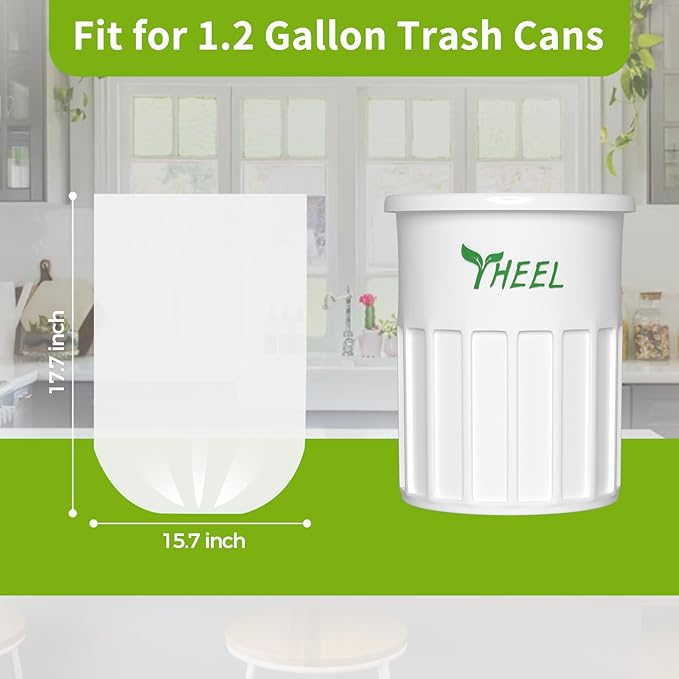 Small Trash Bags 1.2-Gallon: Bathroom Trash Bags Small Garbage Bags Clear Trash Bags for Bathroom Bedroom Office - Mini Trash Liners (Clear, 150 Counts)