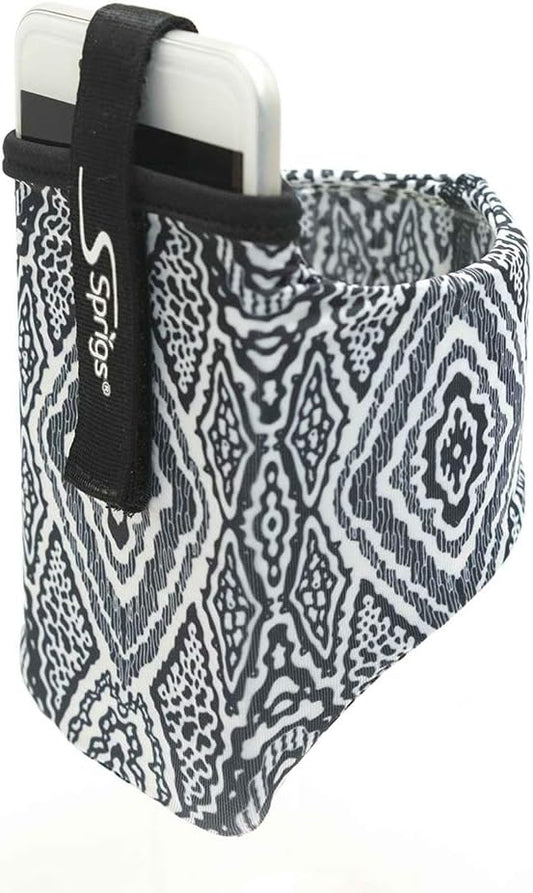 Sprigs Phone Armband Sleeve for iPhone 14, 13, 12, 11, X Galaxy Z, S22, S21, S20 Google Pixel 7, 6, 5. The Lightest & Most Comfortable Running Armband, Stretches to Fit All Phones with Case for Women & Men