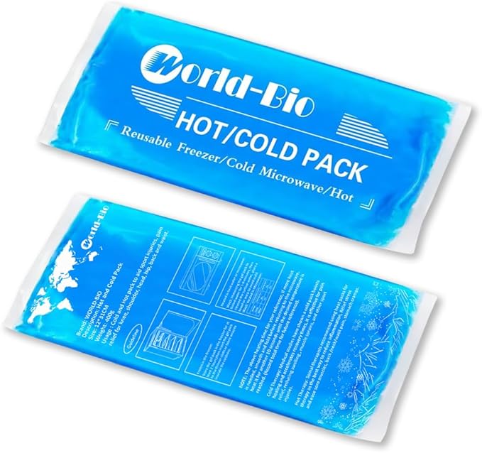 Soft Gel Ice Pack for Injuries Reusable, Flexible Hot Cold Pack for Neck Head Shoulder Knee Ankle Wrist Elbow, Medical Cold Pack for First Aid, Migraines (12'' X 4.7''- 2 Ice Packs)