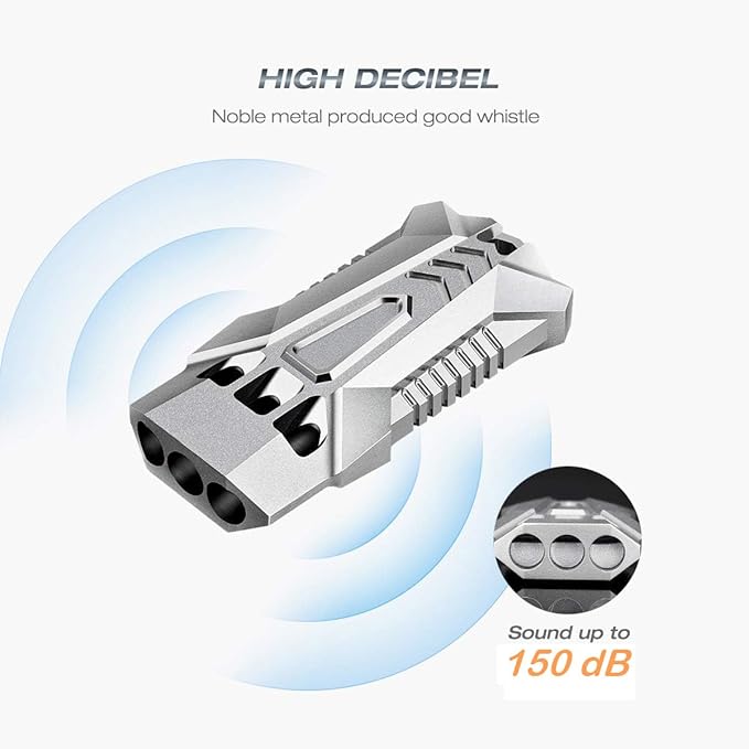 Emergency Whistles Lifeguard Safety Whistle with Lanyard and Keychain for Outdoor Camping Hiking Boating Backpacking Fishing Kayak Kids Rescue Signaling Loud Survival Whistle