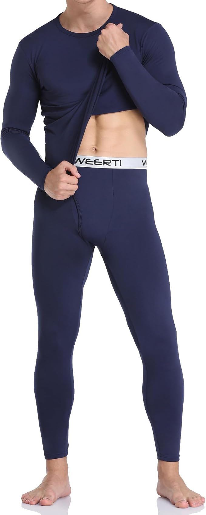 WEERTI Thermal Underwear for Men Long Johns with Fleece Lined, Base Layer Men Cold Weather Top Bottom