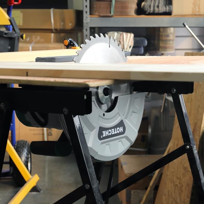 Hoteche 10-Inch Compact Portable Table Saw with Saw Blade for Desktop Use
