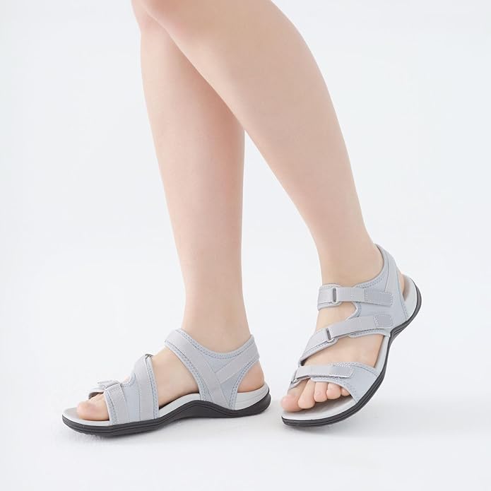 UBFEN Womens Hiking Comfortable Sport Walking Sandals Outdoor Athletic Water Sandals with Three Adjustable Straps