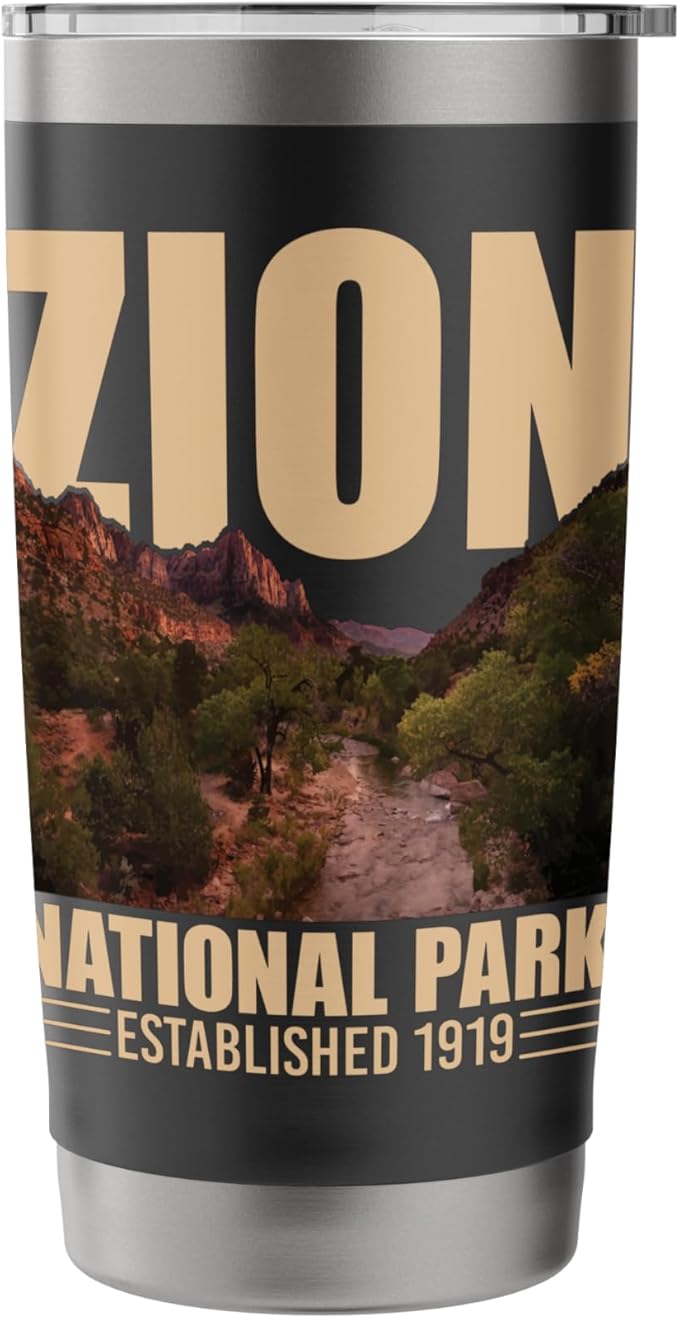 Zion National Park - Retro Hiking & Camping Lover Stainless Steel Insulated Tumbler