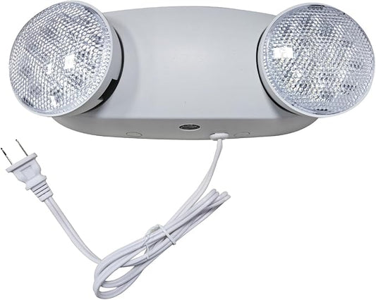 TANLUX LED Emergency Lights with Battery Backup, Commercial Emergency Light Fixtures for Business Home Power Failure Emergency Exit Sign Lighting with 1.0 Meter Plug in Cord AC120V Input