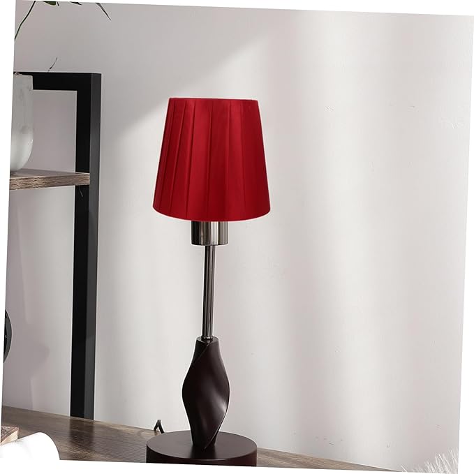 1pc Decorative Cloth Lampshade Clip Bulb Light Cover for Home Decor Elegant and Accessory for Chandelier Table Floor and Wall Lamps Wine Design