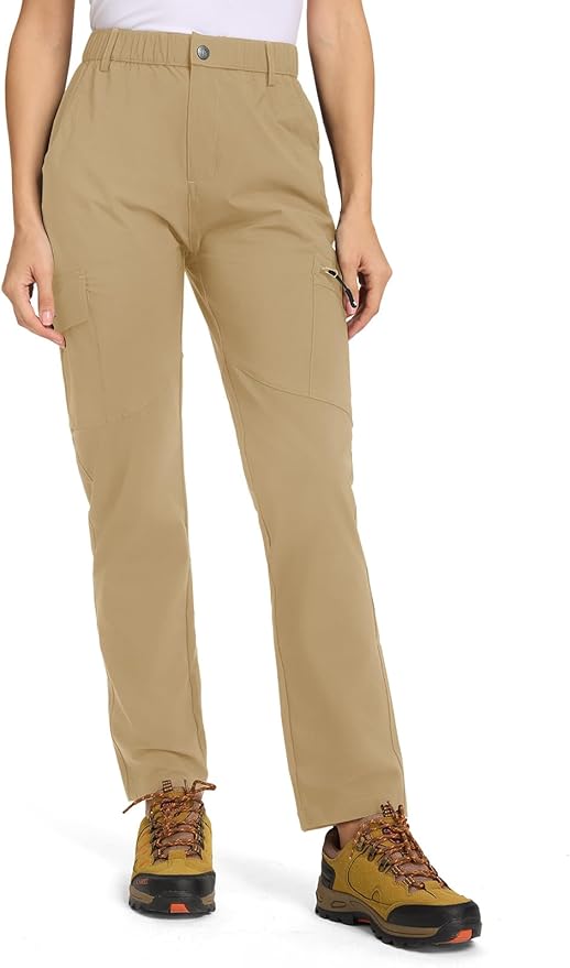 TBMPOY Women's Hiking Cargo Pants Lightweight Water Resistant Quick Dry Fishing Camping Travel Work Pant with 6 Pockets