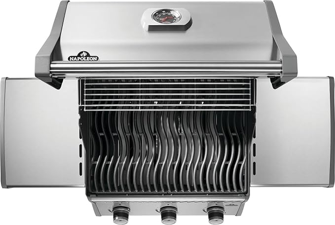 Napoleon Rogue 425 Propane Gas Grill, Stainless Steel, Durable 3-Burner Grill