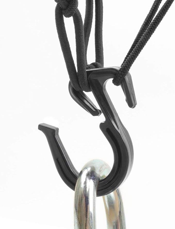 Powertye 50152 Black 15inX15in Cargo Net Featuring 6 Adjustable Hooks & Tight 2inx2in Mesh