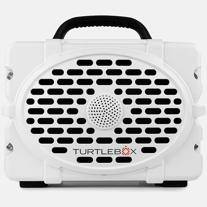 Turtlebox Original Gen 3: Portable Outdoor Bluetooth Speaker – Ultra-Loud (120dB), Waterproof (IP67), Rugged, Impact-Resistant, 3-Day Battery | Party Mode: Unlimited Pairing for Stereo Sound, White
