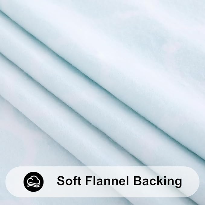 Smiry Rectangle Picnic Table Cover, Waterproof Elastic Fitted Camping Tablecloths for 8 Foot Tables, Wipeable Flannel Backed Vinyl Tablecloth Protector for Indoor, Outdoor (Teal, 30x96 Inches)