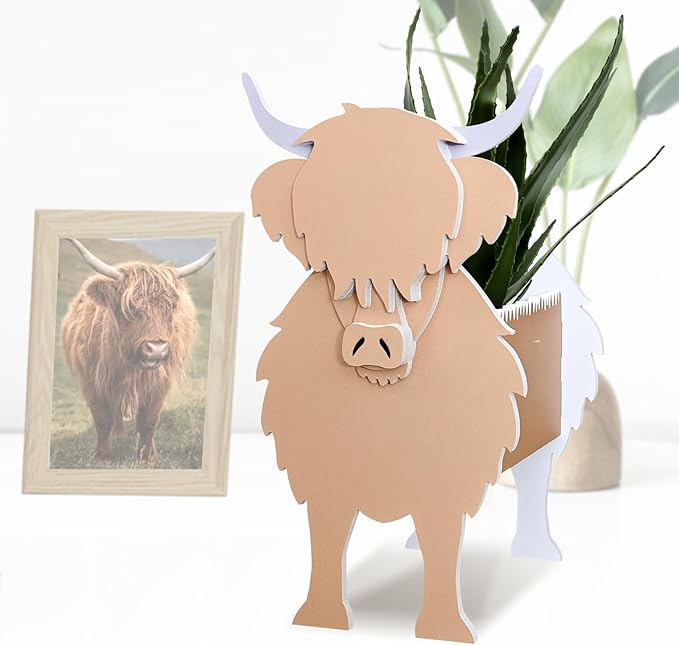 Yak Planter, Pet Shape Garden Pots Plant Pots for Indoor/Outdoor Gardens Decoration, Cute, Surprise Gifts/Souvenirs for Pet Lovers