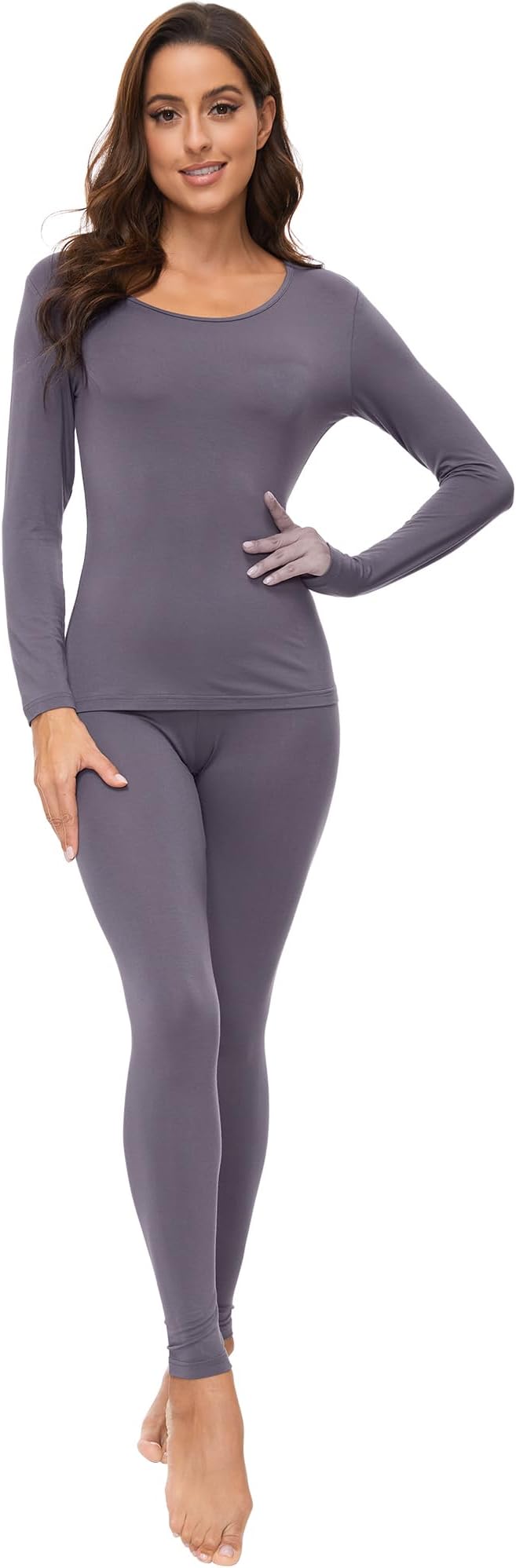 WiWi Soft Viscose from Bamboo Underwear for Women Thermal Long Johns Sets Super Warm Base Layer Top Pants Pajamas Set S-3X
