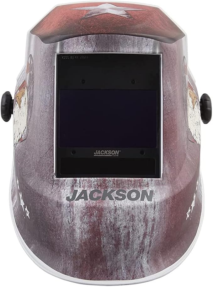 Jackson Safety Premium Graphic Welding Hood with ADF - Ultra Lightweight Auto Darkening Welding Helmet - ANSI Z87.1 (Multiple Styles)