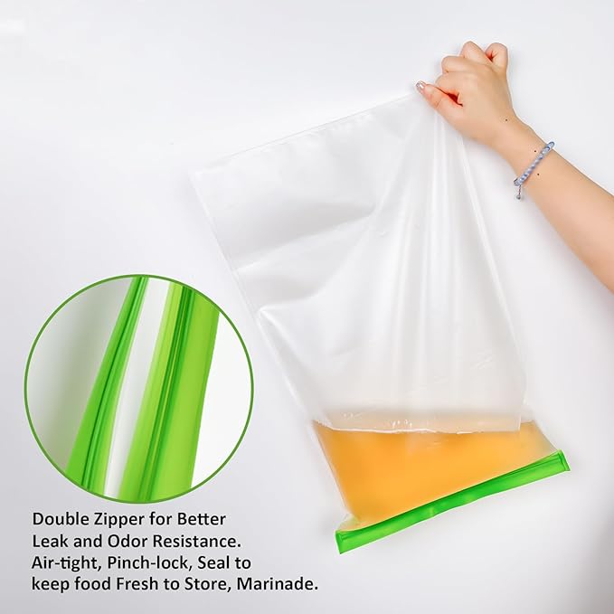 Bear Bags for Food Backpacking- Odor Proof Storage Bags 7.87 Mil Reusable No-Odor Ziplock Barrier Bags Fit Home Organization Camping, Food Storage (5pack)