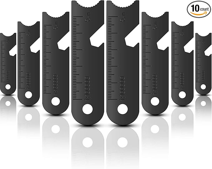 BBTO Striker Scraper Ferrocerium Rod Scraper Steel Ferrocerium Rod Striker Flint Fire Starter with Keychain Ring for Survival Drilled, Emergency, Camping, Backpacking, Hiking, Bush-Craft