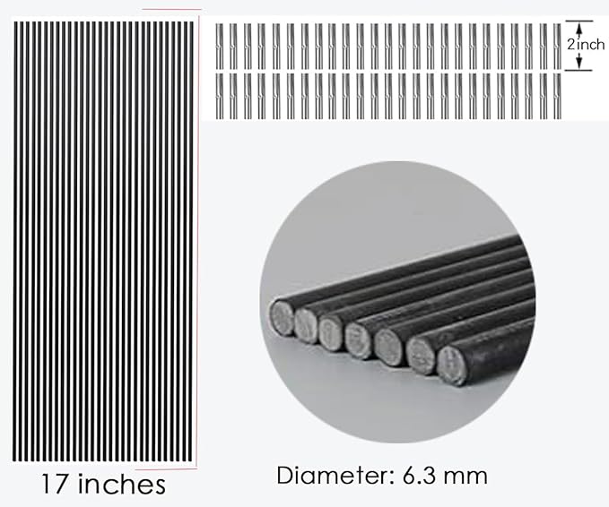 DIY Tent Pole, Replacement Tent Pole, Greenhouse Hoops,Telescopic Rod,Long Approximately 52ft, Diameter - 6.5mm,36 Packs, for Hiking Camping Backpacking Tent