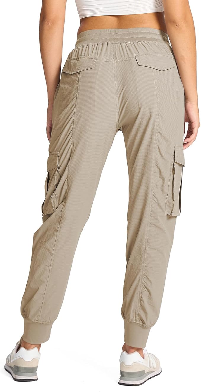smawell Women's Hiking Cargo Pants with Pockets Lightweight Quick Dry Joggers Travel Camping Outdoor Pants