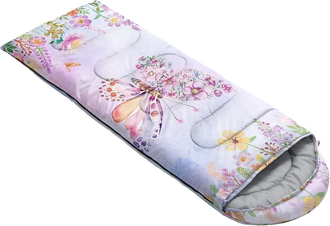 QOOMO Camping Sleeping Bags,3 Season Warm & Cool Weather,Lightweight,Waterproof Sleeping Bags for Adults & Kids,Traveling,and Outdoors,Camping Gear Equipment