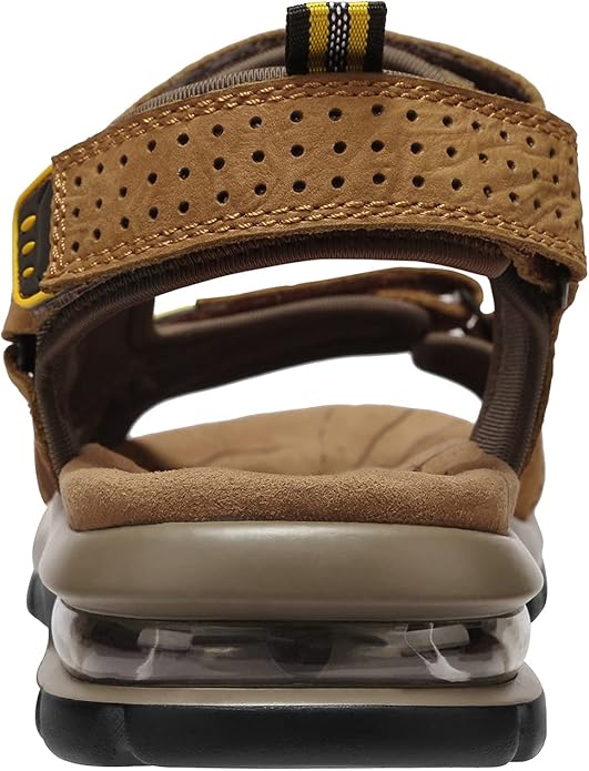 CAMEL CROWN Men's Leather Sandals for Hiking Walking Beach Treads Water Athletic Outdoor with Premium Air Cushion | Waterproof