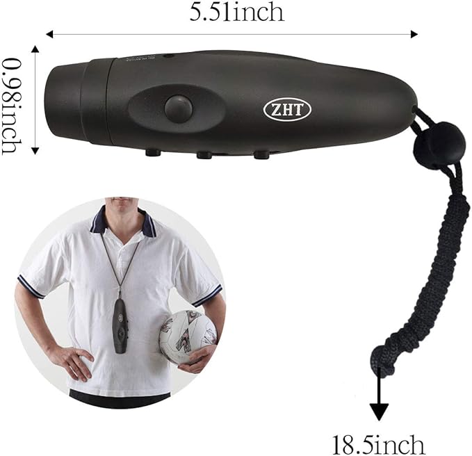 ZHT Electronic Whistles for Referees with USB Charging, 3 Tone High Volume Emergency Whistle for Referee Coaches Teacher, Outdoor Camping Hiking Boating Safety Whistles with Lanyard
