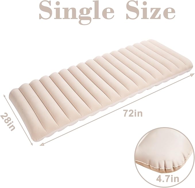 Single Size Camping Air Mattress Inflatable Bed,Blow Up Mattress Sleeping Pad