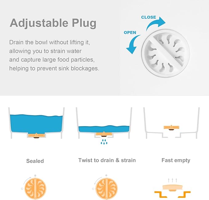 2 Packs Collapsible Dish Basin 2.4Gal Bottle Washing Basin Collapsible Wash Basin for Baby Bottles Portable Camping Sink with Drain Plug Plastic Space-Saving Dish Tub for RV Kitchen Beverage Tub