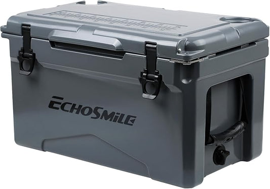 EchoSmile 25/30/35/40/60/75 Quart Rotomolded Cooler, Built to Stand up to The Rigors of The Journey