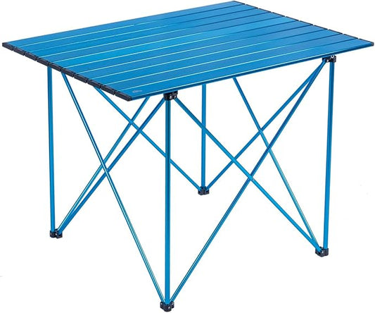 iClimb Ultralight Compact Camping Folding Table with Carry Bag (Reinforced Blue - XL)